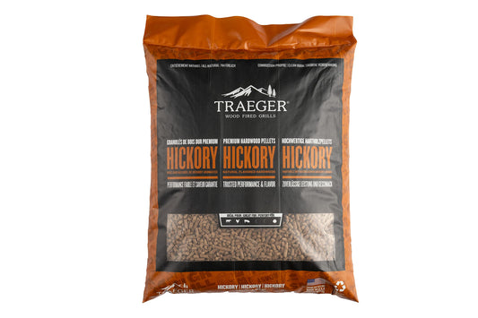 Traeger Grills Hickory 100% All-Natural Wood Pellets for Smokers and Pellet Grills. BBQ, Bake, Roast, and Grill, 20 lb. Bag