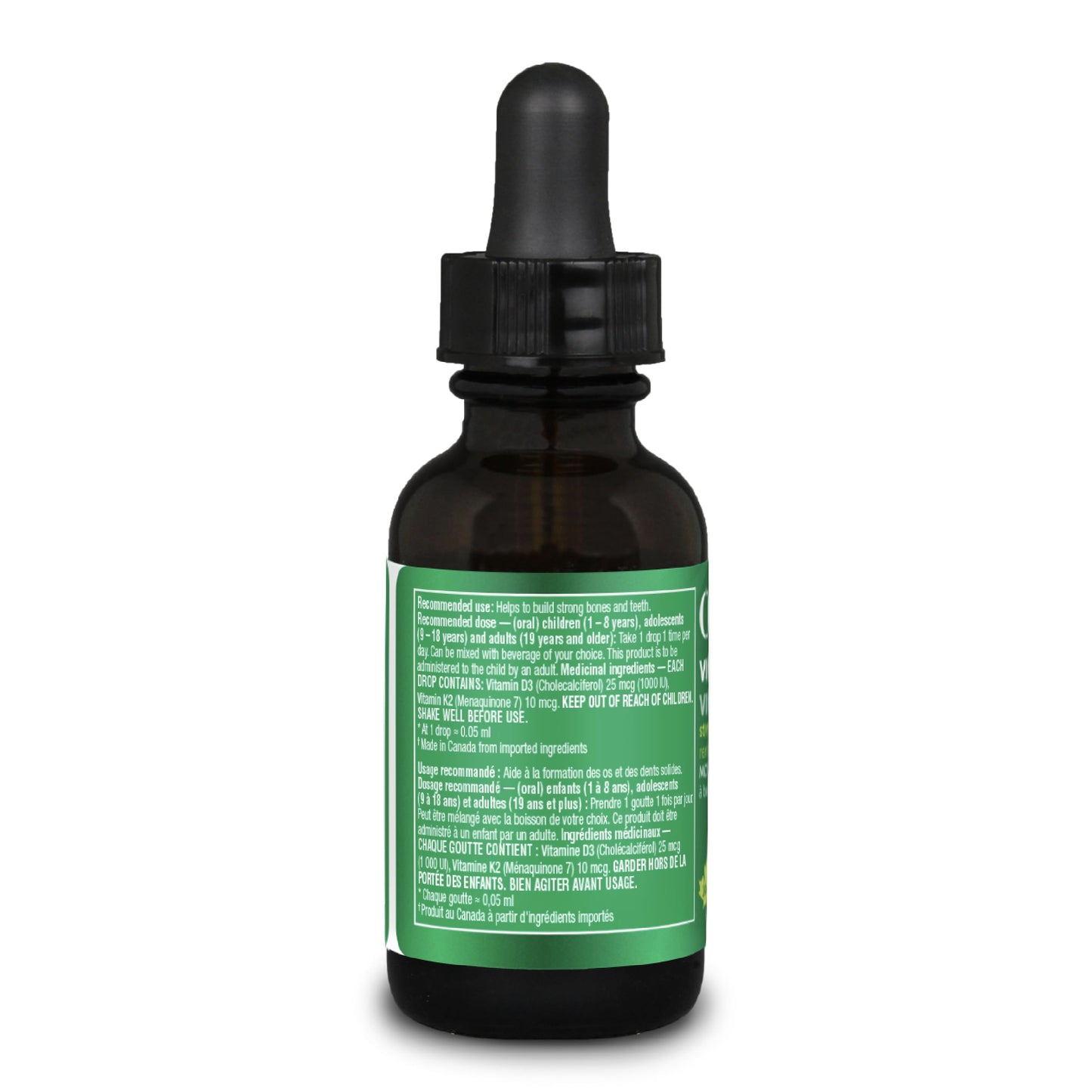 Organika Vitamin D3 + K2 (MK7) Liquid Drops 30 ml, 600-day Supply