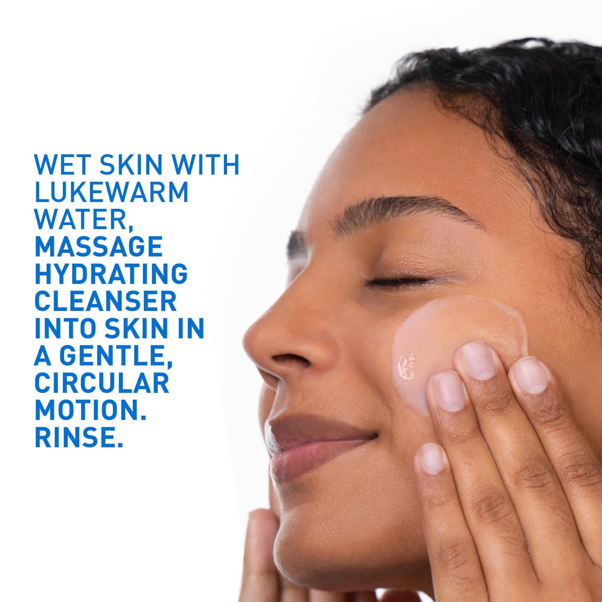 CeraVe Hydrating Face Wash, Daily, Gentle Moisturizing Non-Foaming Facial Cleanser for Men & Women with Hyaluronic Acid, Ceramides, Glycerin. Suitable for Dry & Sensitive Skin, Fragrance-Free, 473ML