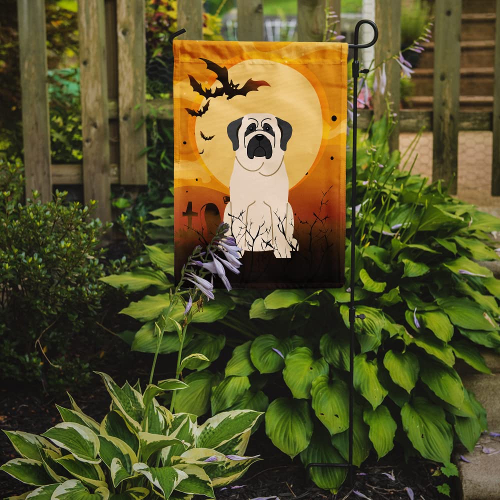 Caroline's Treasures BB4283GF Halloween Mastiff White Garden Size Flag, Small, Multicolor