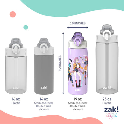 Zak Designs Kpop Demon Hunters Sage 19oz Leak-Proof Straw Kids Water Bottle Zak Designs