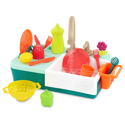 B. toys Play Sink, Splash-n-Scrub Sink with Running Water Faucet B. toys