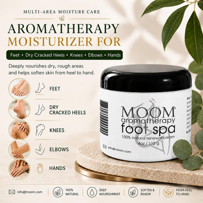 MOOM Foot Spa Cream & Lotion, Cracked Heels Aromatherapy Moisturizer - 4 oz 🍁 All In One Marketplace Canada