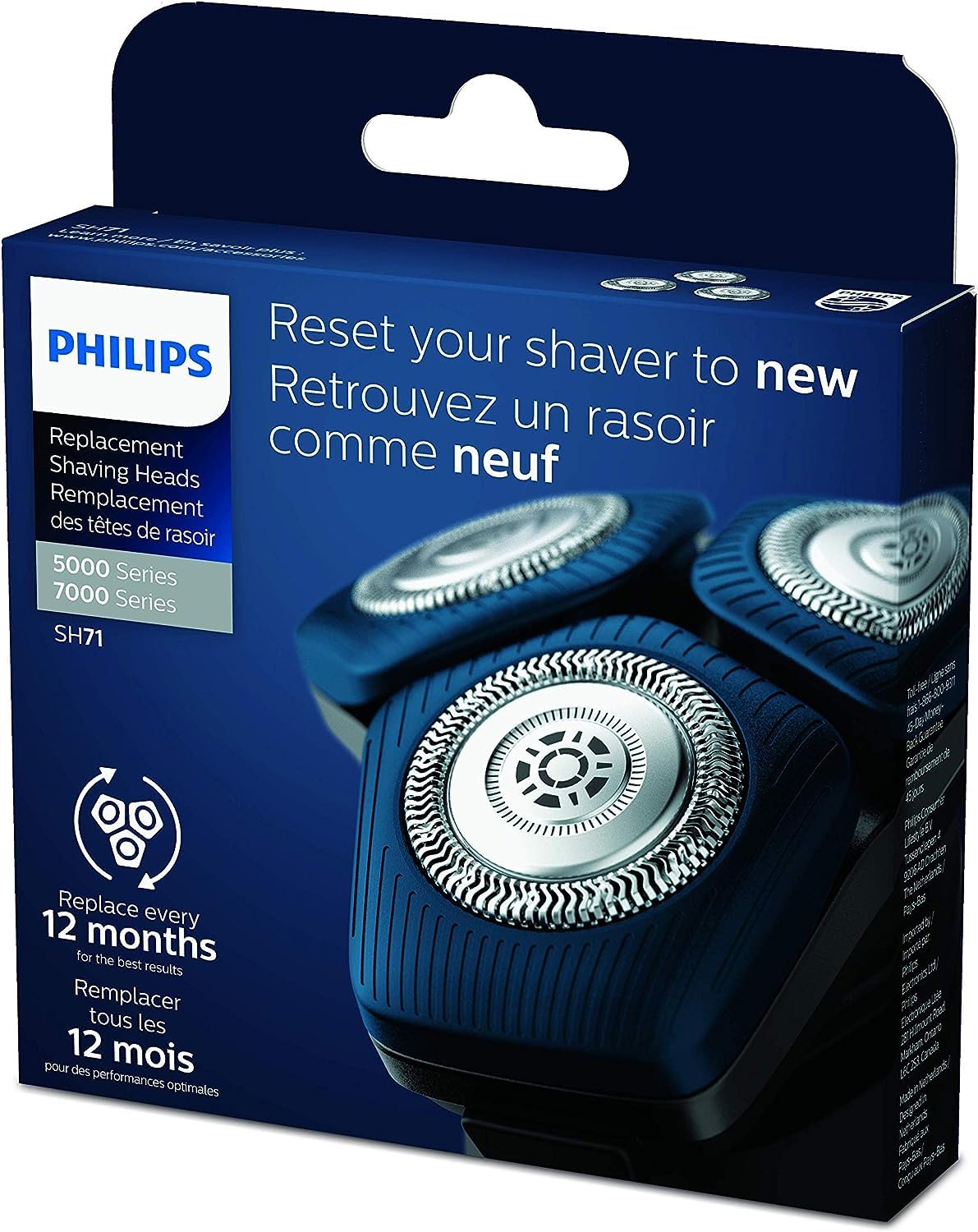 PHILIPS REPLACEMENT SHAVER HEAD, SH71/53, 1 COUNT
