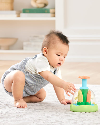 Skip Hop Press & Spin Baby Toy, Farmstand What's Poppin Corn Spinner Skip Hop