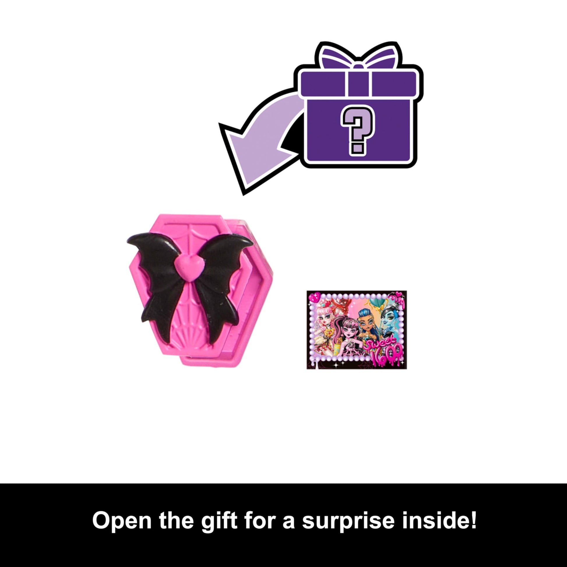 Monster High Scary Sweet Birthday Doll, Draculaura in Pink Party Dress with Themed Accessories Like Invite, Balloon, Gift, Fan and More Monster High
