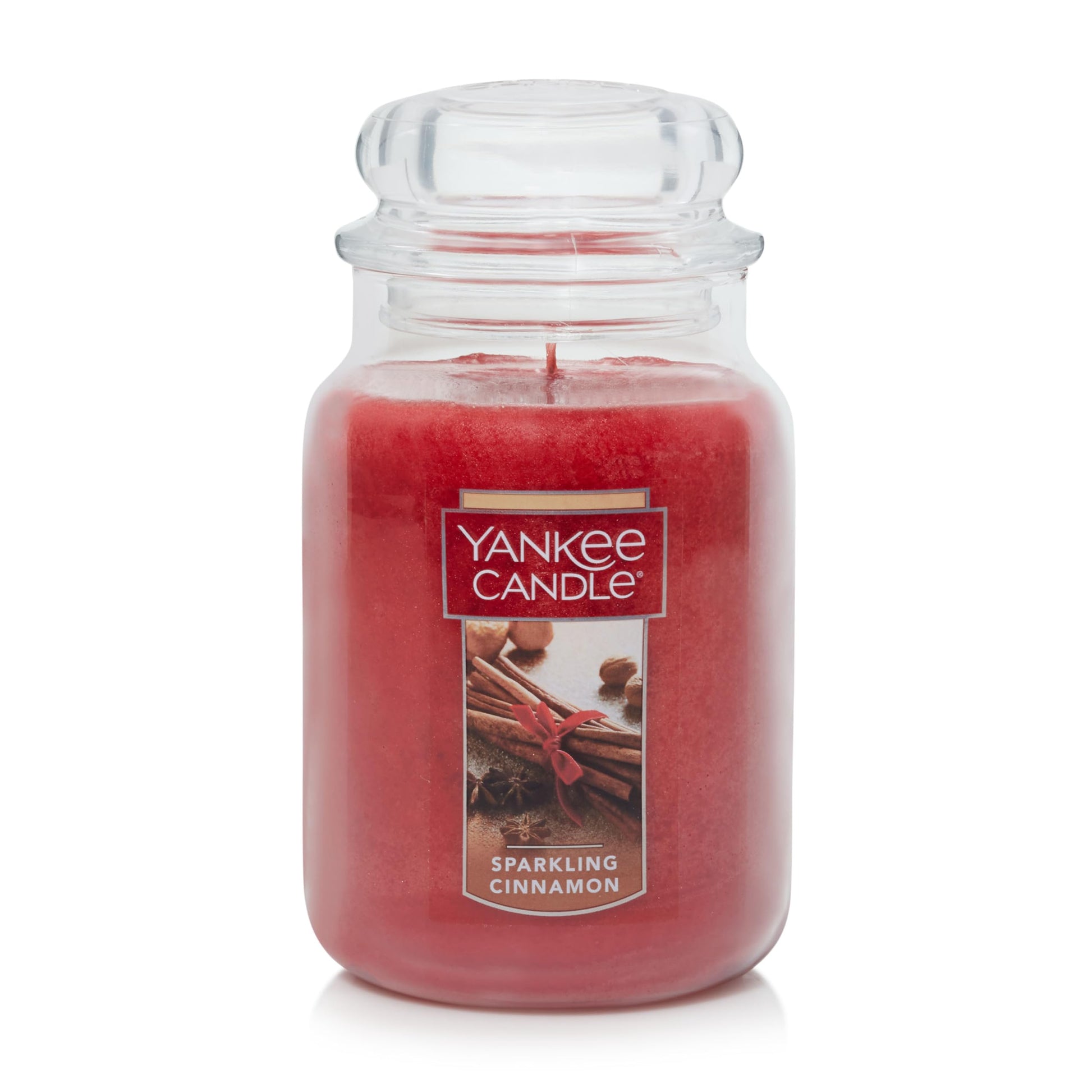 Yankee Candle Scented Candle, Sparkling Cinnamon, Original Large Jar Candle, 110-150 Hours of Burn Time, 22 oz. Yankee Candle