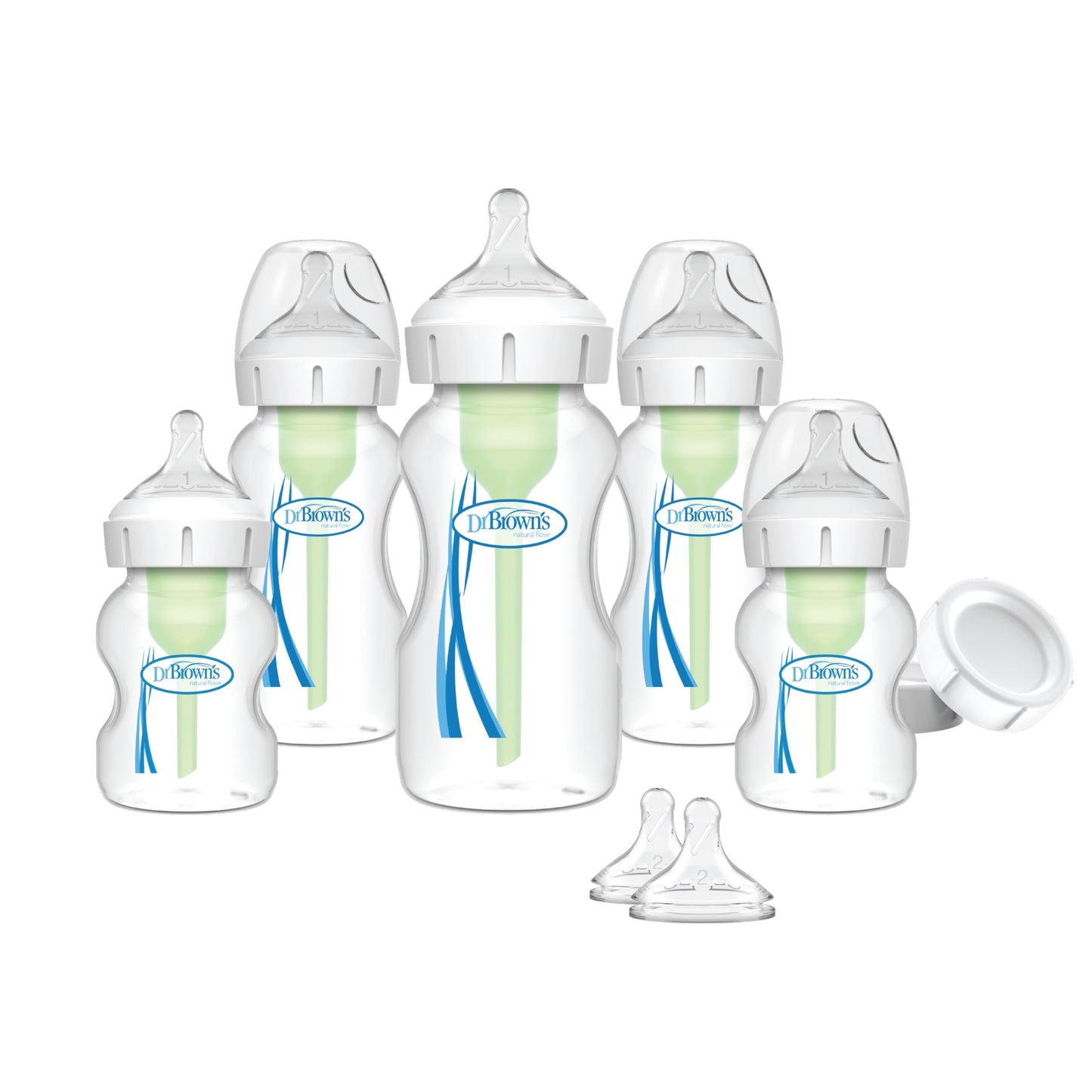 Dr. Brown’s Natural Flow Anti-Colic Options+ Wide-Neck Baby Bottles, Newborn Gift Set, Blue 🍁 All In One Marketplace Canada