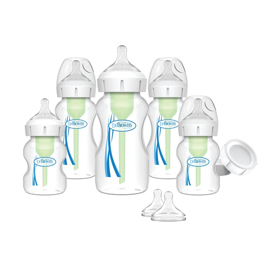 Dr. Brown’s Natural Flow Anti-Colic Options+ Wide-Neck Baby Bottles, Newborn Gift Set, Blue 🍁 All In One Marketplace Canada Dr. Brown's
