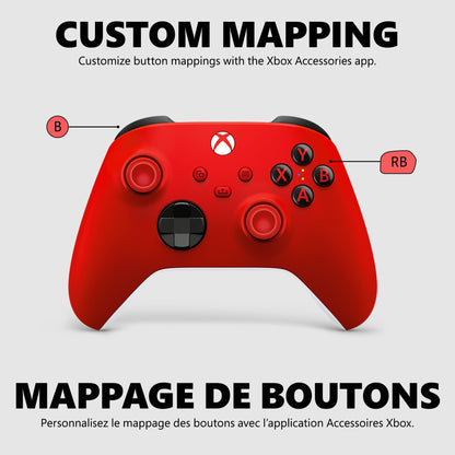 XBOX Core Wireless Gaming Controller – Pulse Red for Series X|S, One, Windows PC, Android, and iOS