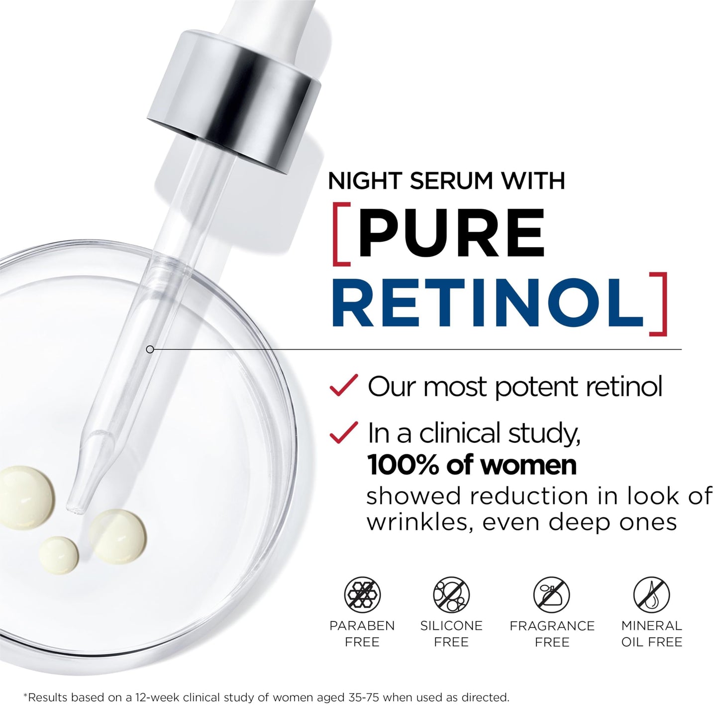 L'Oreal Paris 0.3% Pure Retinol Serum for Face, Night Serum Visibly Reduces the Look of Deep Wrinkles & Smoothes Texture, Revitalift Derm Intensives, 30ml - Available at All In One Marketplace Canada