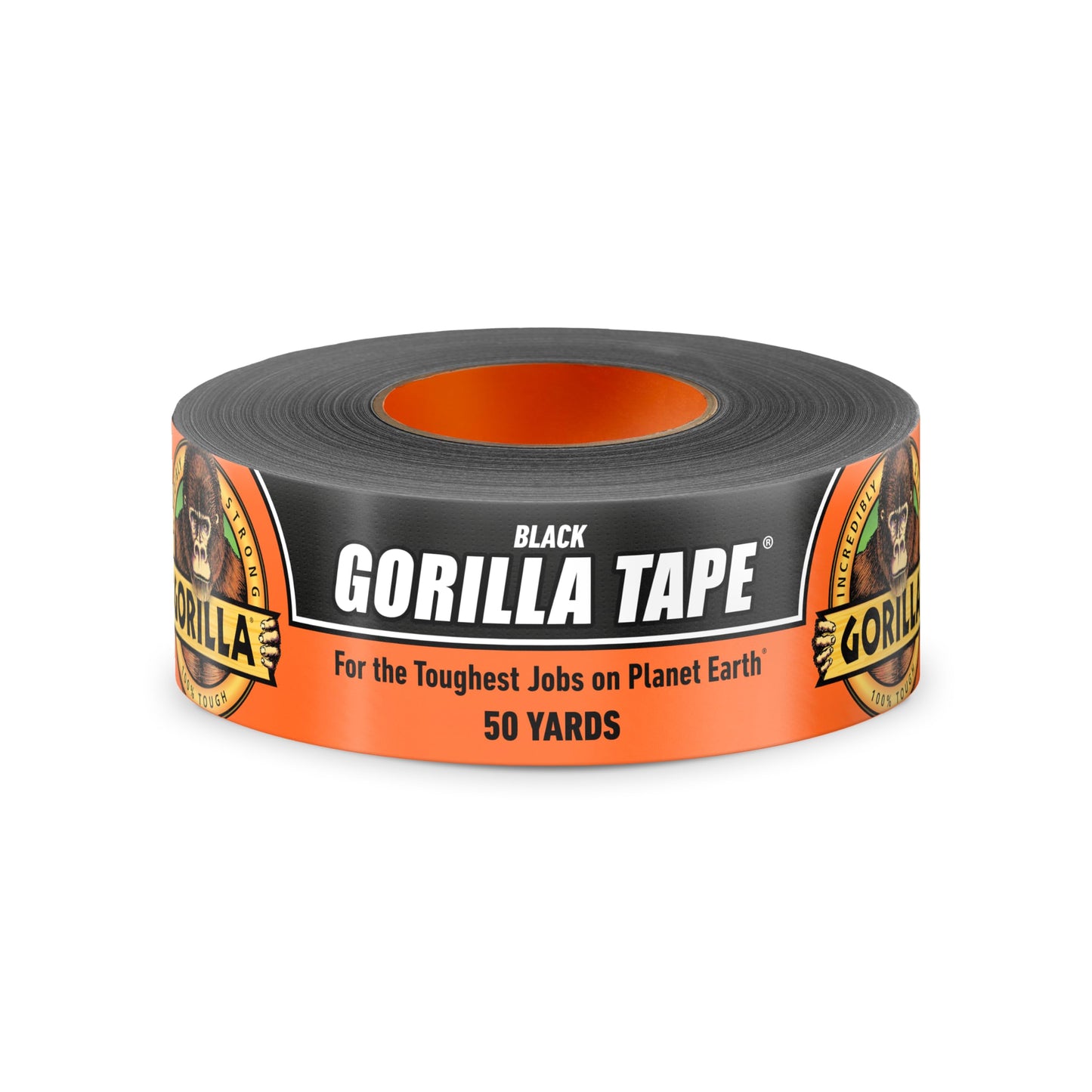 Gorilla Tape, Duct Tape, Utility Tape, Triple Layer Strength, Indoor & Outdoor, Weather Resistant Shell, 1.88 in x 50 yd, Black, (Pack of 1) GORILLA