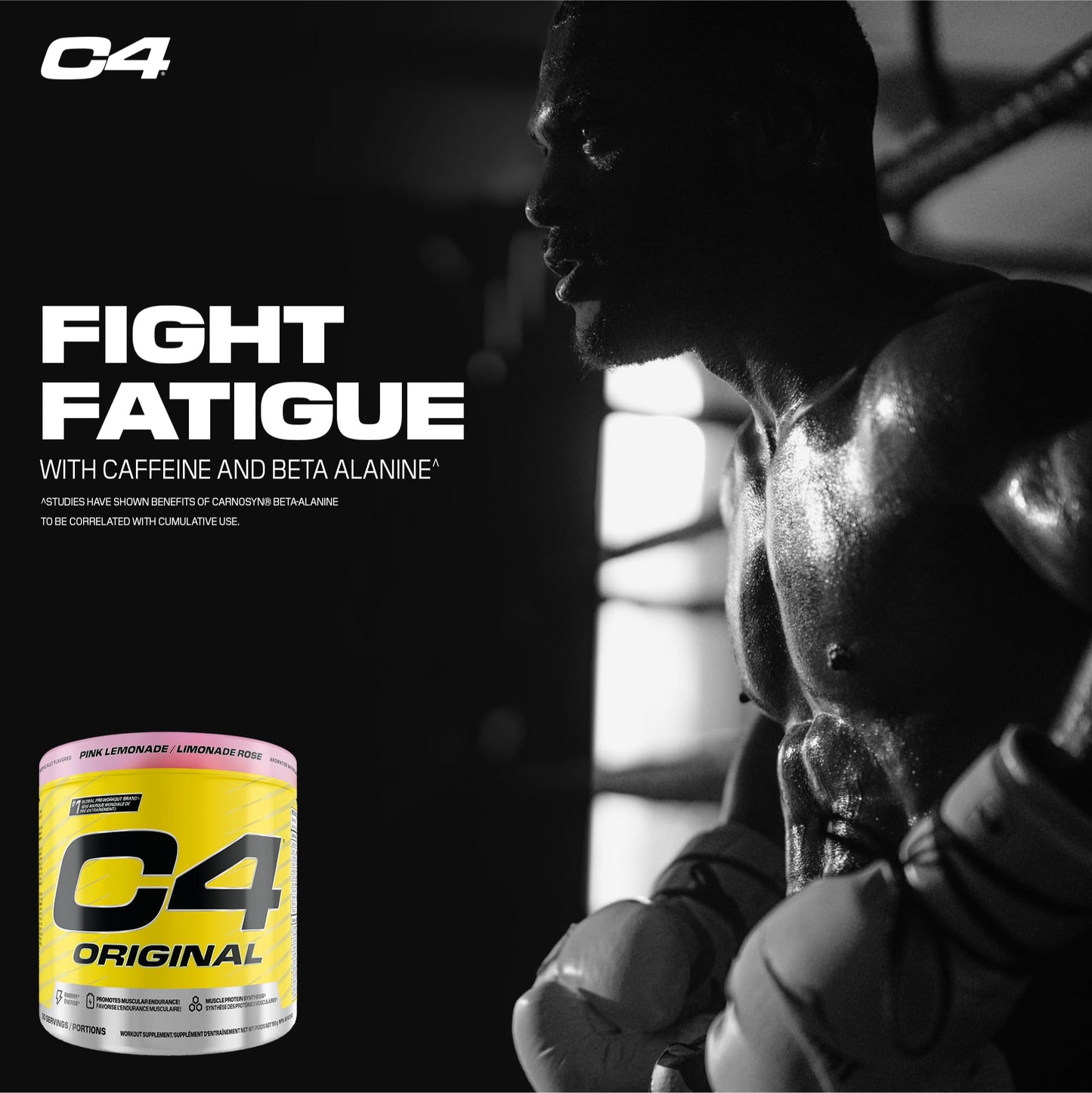 Cellucor C4 Original Pre Workout Powder - Sugar Free Preworkout Energy for Men & Women - 150mg Caffeine, Beta Alanine, Creatine - Pink Lemonade, 30 Servings Cellucor