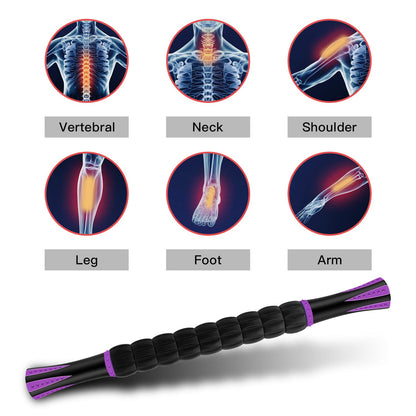 Muscle Roller, Massage Roller Stick for Athletes, Help Reducing Muscle Soreness Cramping Tightness Leg Arms Back Calves Muscle Massager(Purple) - Available at All In One Marketplace Canada