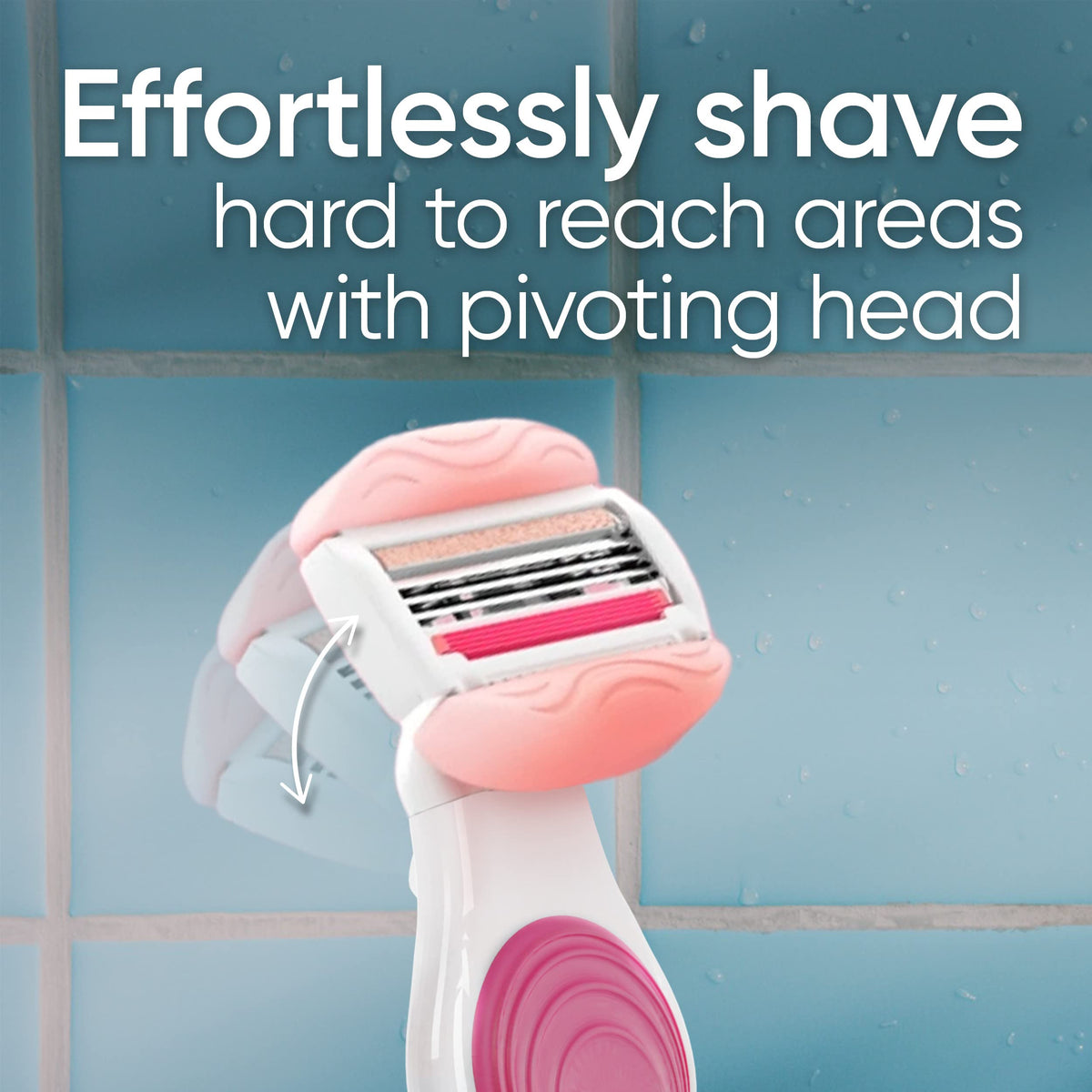 Gillette Venus Mini On The Go 1 Women's Razor Handle with 3 ComfortGlide White Tea Scent Blade Refills + 1 Travel Case, 1 Pack (Count of 5)