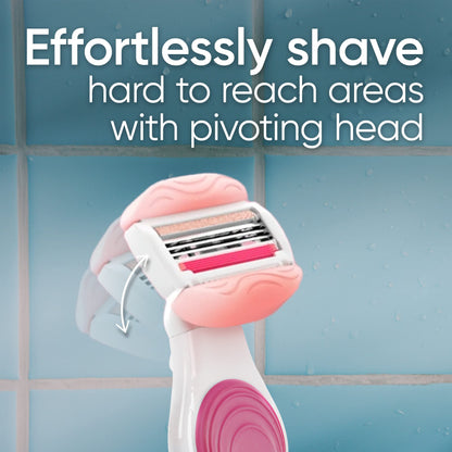 Gillette Venus Mini On The Go 1 Women's Razor Handle with 3 ComfortGlide White Tea Scent Blade Refills + 1 Travel Case, 1 Pack (Count of 5)