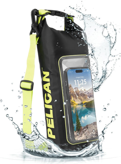 Pelican Marine IP68 Waterproof Dry Bag 2L w/Phone Pouch/Case - Black/Yellow Pelican