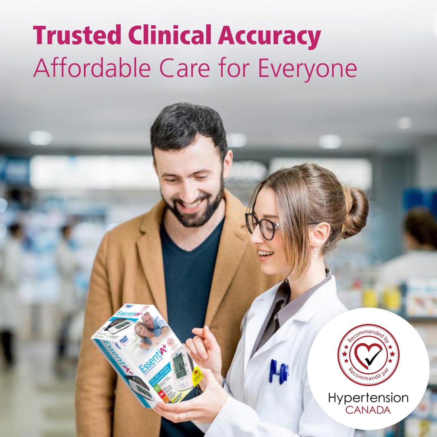 Physio Logic Essentia+ Clinically Accurate, Affordable Blood Pressure Monitor for Home Use, Easy 1-Touch Operation, Premium XL Display, 2-User, 120 Readings, Wide Cuff (22–42 cm), Compact Carry Case - Available at All In One Marketplace Canada