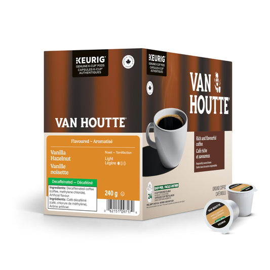 Van Houtte Vanilla Hazelnut Decaf K-Cup Coffee Pods, 24 Count For Keurig Coffee Makers
