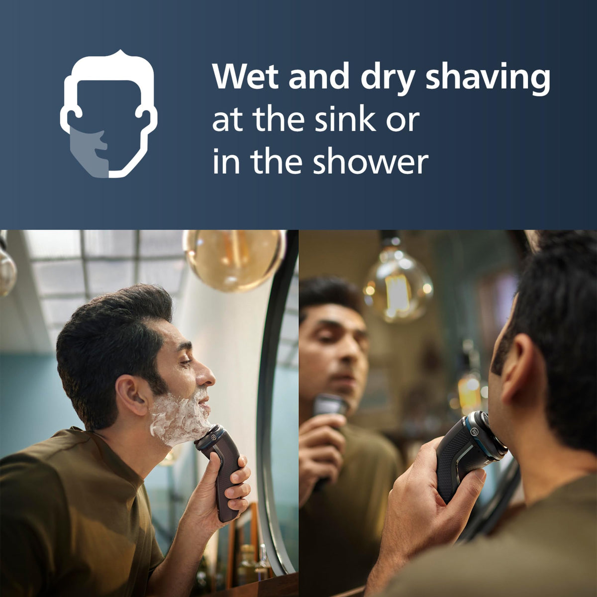 Philips 3000 Series Electric Shaver, Dark Black