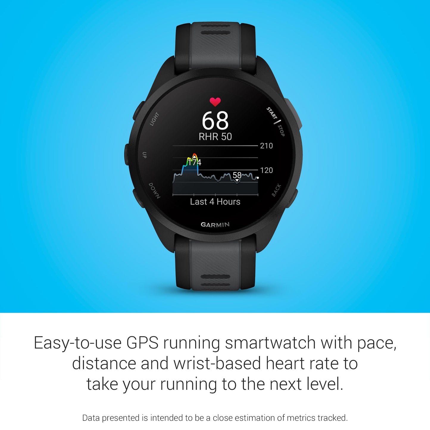 Garmin Forerunner® 165, Running Smartwatch, Colorful AMOLED Display, Training Metrics and Recovery Insights, Black