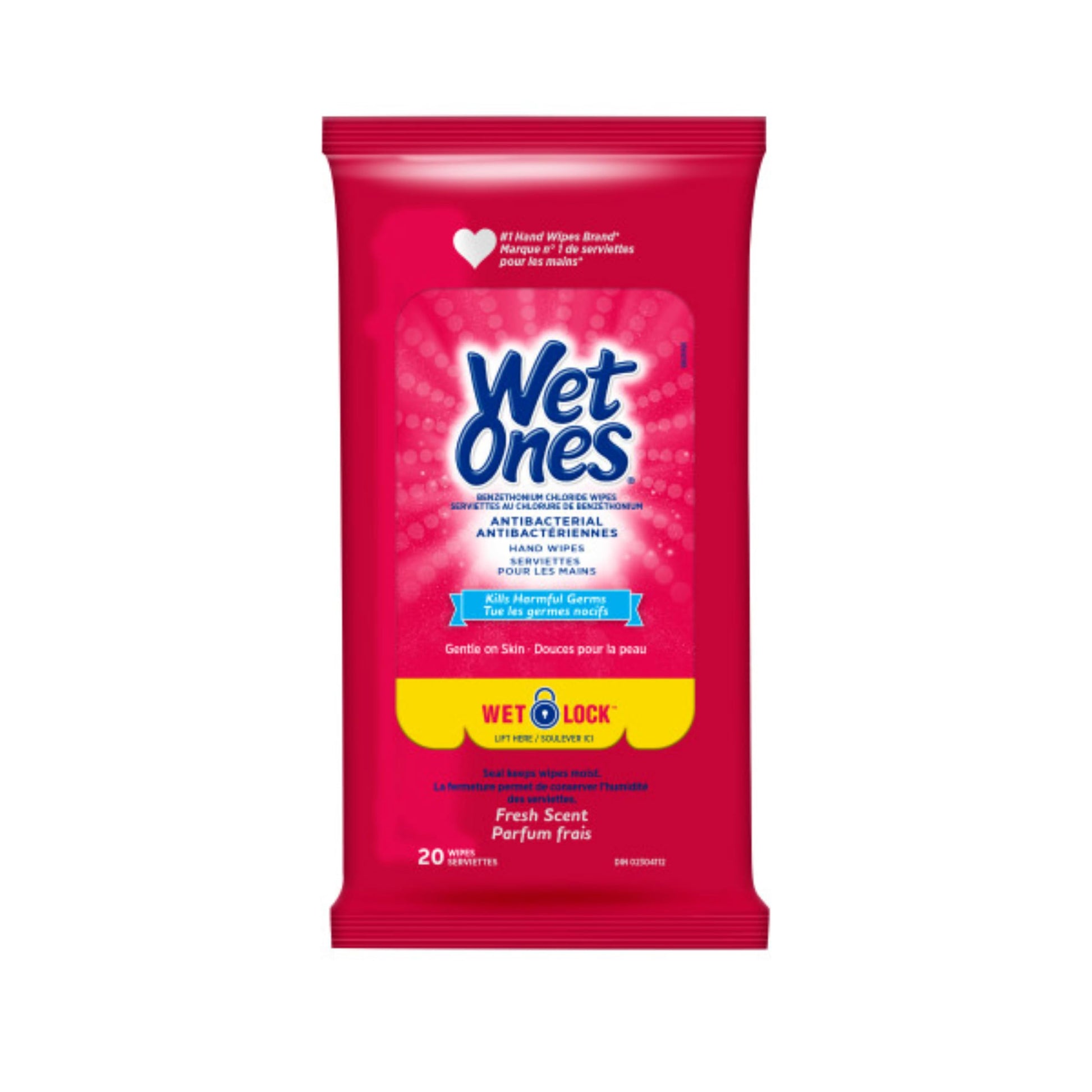 Wet Ones Antibacterial Hand Wipes, Fresh Scent, Wet Wipes, 20 Count (Pack of 10)
