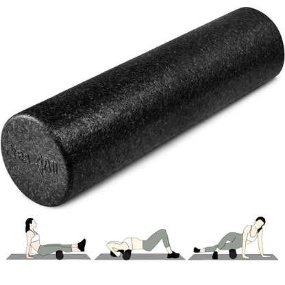 Yes4All High-Density EPP Round Back Roller Foam, Foam Roller for Yoga, Pilates & Stretching - 12, 18, 24, 36 inch