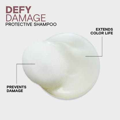 Joico Defy Damage Protective Shampoo | Bond Repair & Hair Treatment for Dry Damaged Hair | Strengthen & Rebuild Bonds | Heat Protectant with Moringa Oil, Sulfate-Free, Color Safe, 300mL Joico