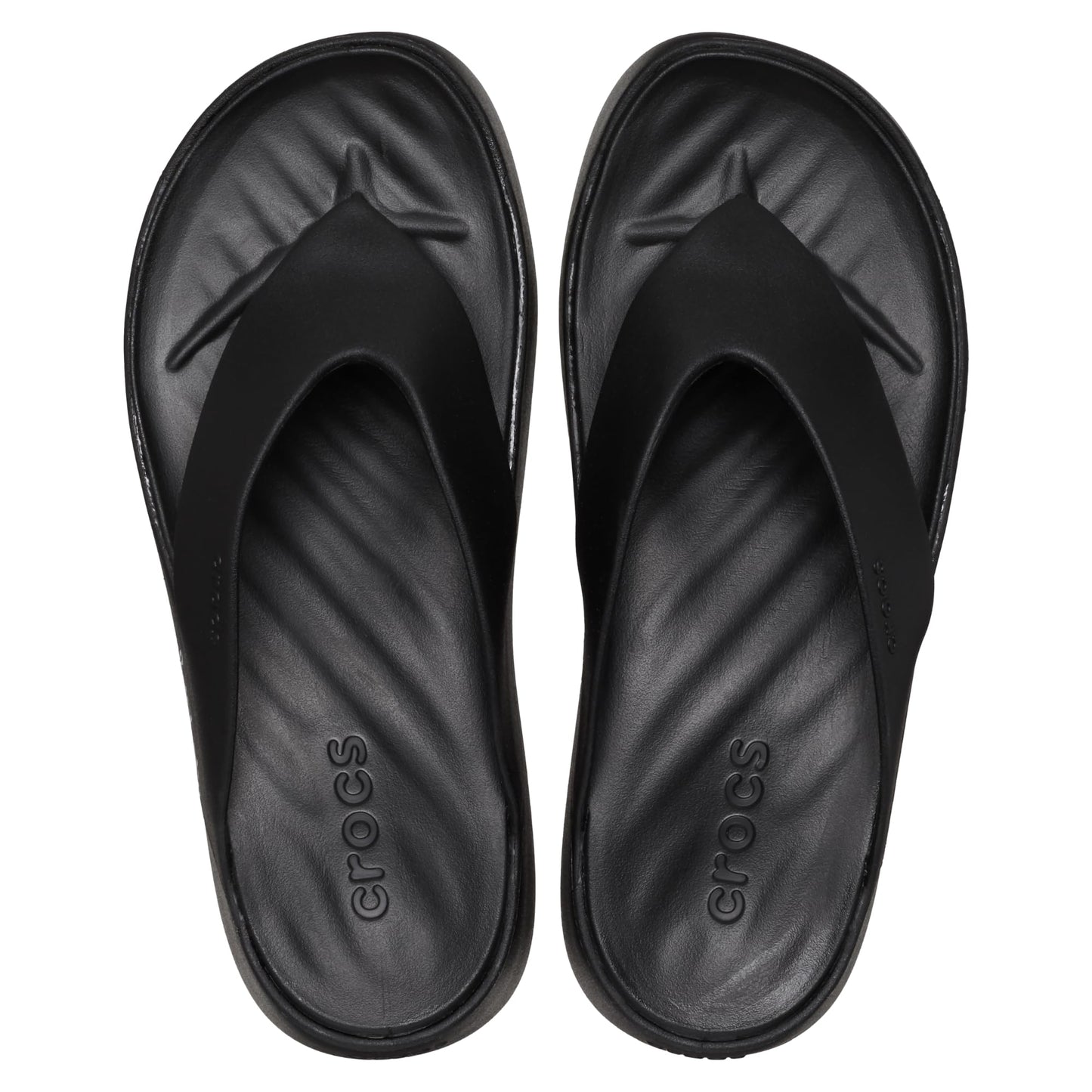 Crocs Women's Getaway Platform Flip Flops, Wedge Sandals for Women, Black, 7 Crocs