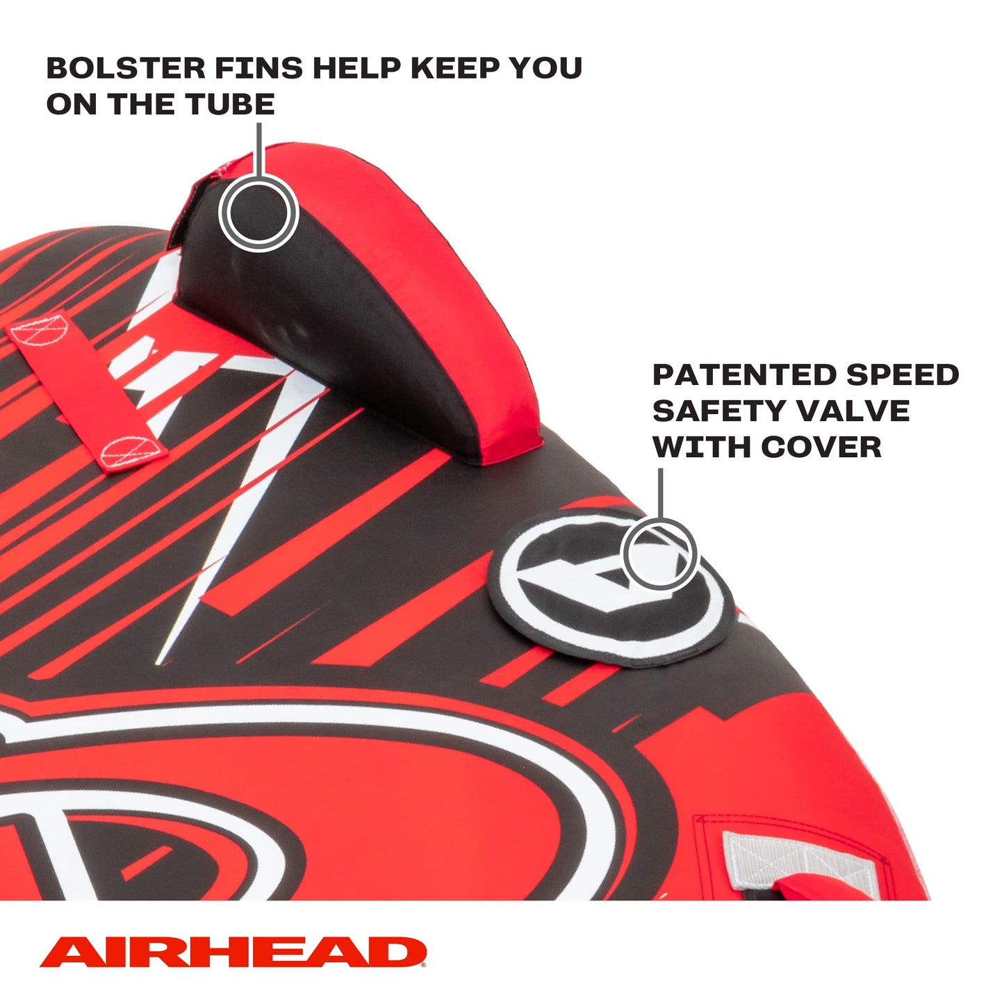 AirHead G-Force 3 Towable 1-3 Rider Tube for Boating and Water Sports, Heavy Duty Full Nylon Cover with Zipper, EVA Foam Pads, and Patented Speed Safety Valve for Easy Inflating & Deflating 🍁 All In One Marketplace Canada