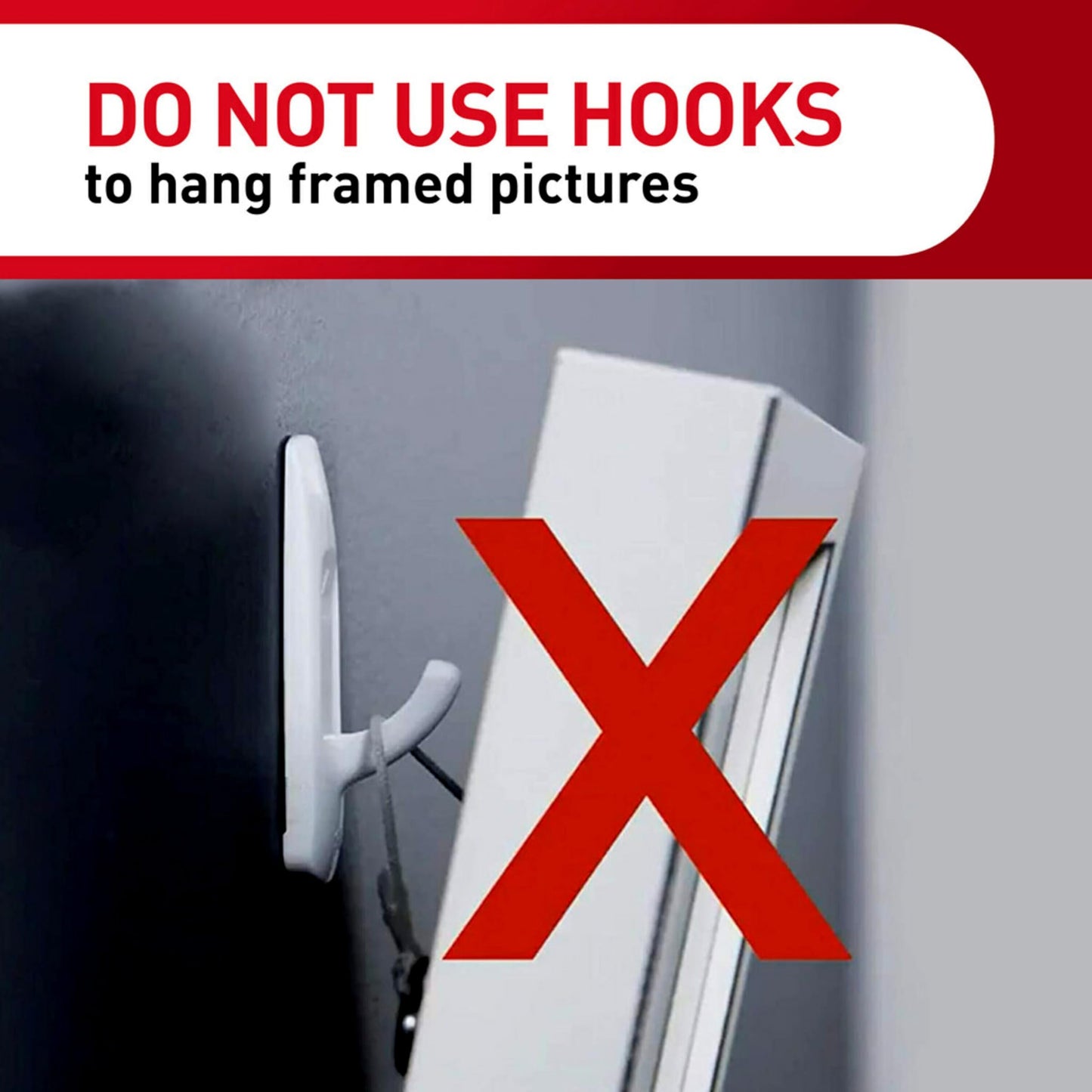 Command Large Utility Hooks, Damage Free Hanging Wall Hooks with Adhesive Strips, No Tools Wall Hooks for Hanging Back to School Dorm Organizers, 7 White Hooks and 12 Command Strips
