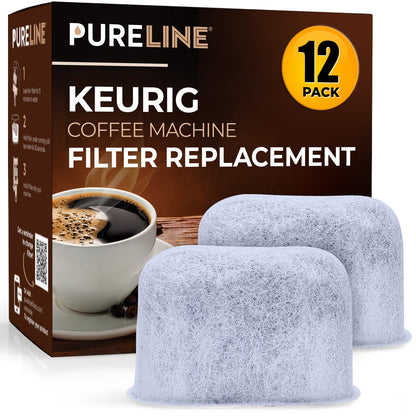 12 Pack Keurig Filter Replacement for Coffee Maker, Water Filter Cartridges Compatible With 2.0 and Older Models - Universal Fit