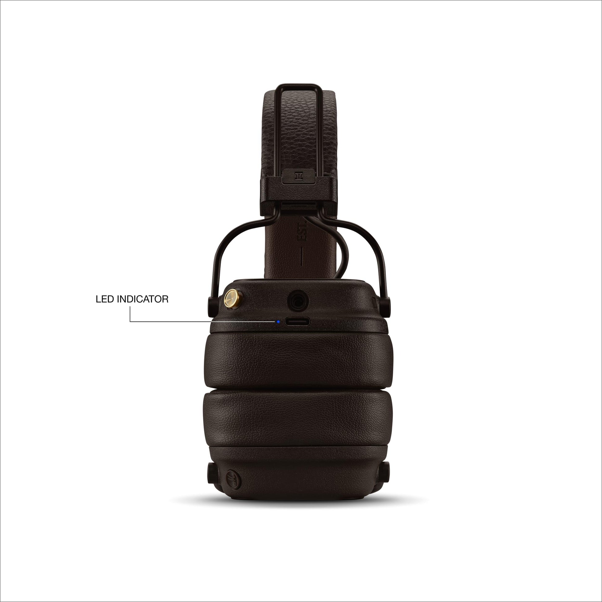 Marshall Major V Wireless On-Ear Headphones with 100+ Hours of Playtime - Brown Marshall