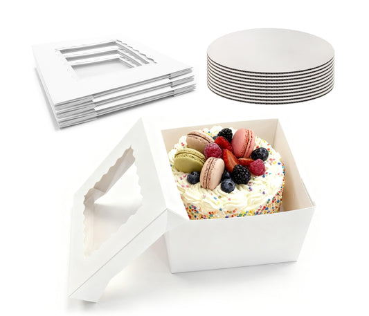 12 in Cake Boxes,20 Pack Cake Boxes with Cake Boards(10 Boxes & 10 Boards) 🍁 All In One Marketplace Canada