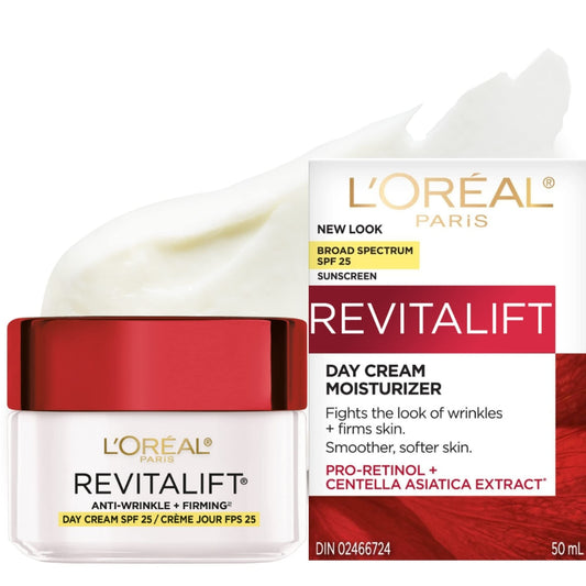 L'Oréal Paris SPF Moisturizer for Face with Pro-Retinol & Centella, Face Moisturizer Fights the Look of Wrinkles, Moisturizer to Firm Skin & Target the Signs of Aging, Revitalift, 50ml - Available at All In One Marketplace Canada