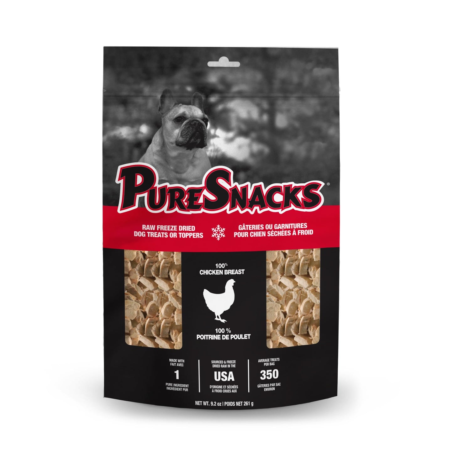 PureSnacks Chicken Single Ingredient Freeze Dried Dog Treats, 261 g 🍁 All In One Marketplace Canada