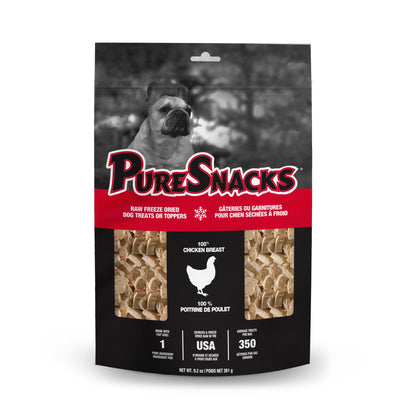 PureSnacks Chicken Single Ingredient Freeze Dried Dog Treats, 261 g 🍁 All In One Marketplace Canada