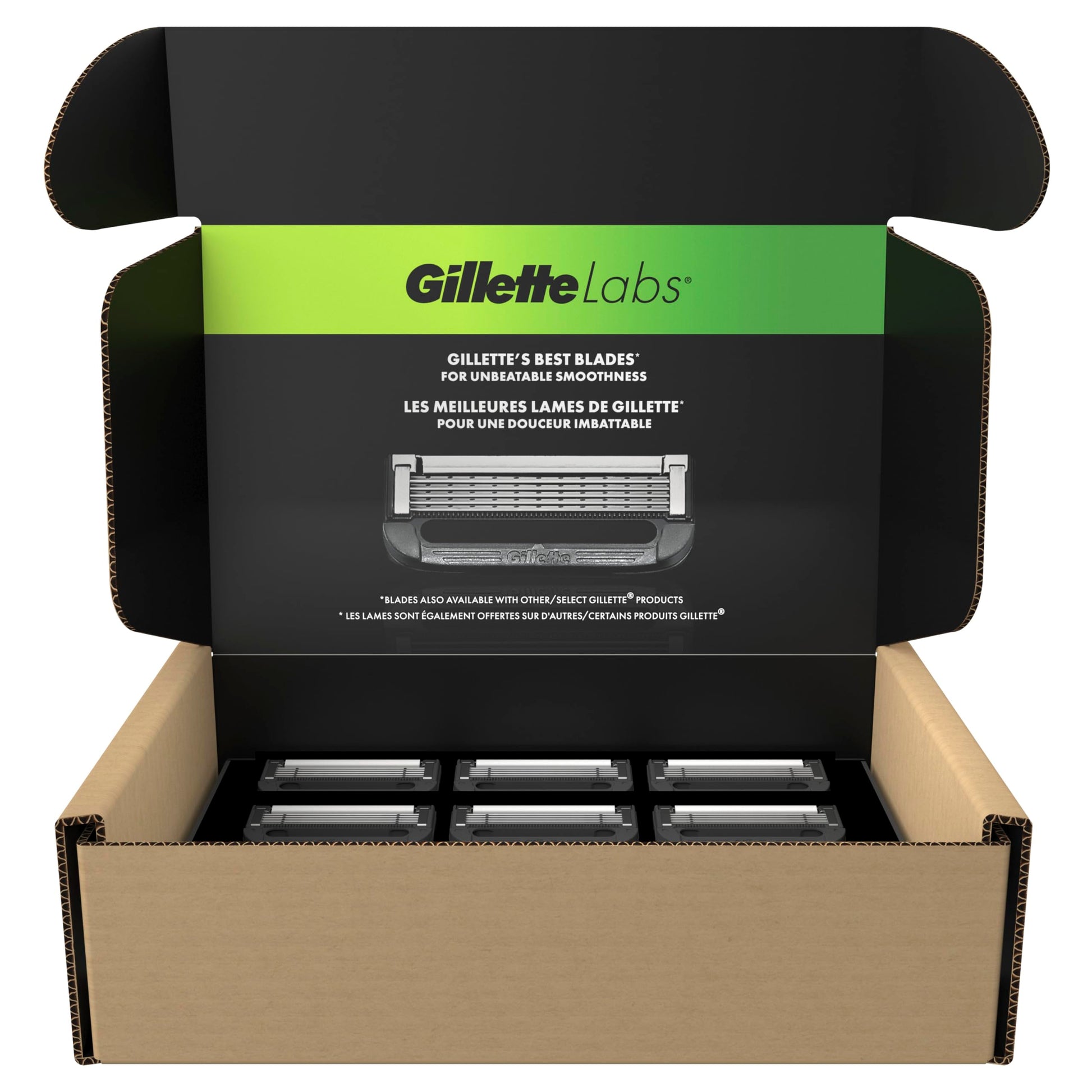 Gillette Labs Razors for Men, Razor Blades Refill, 5-Blade Cartridges, 12 Refills - Available at All In One Marketplace Canada