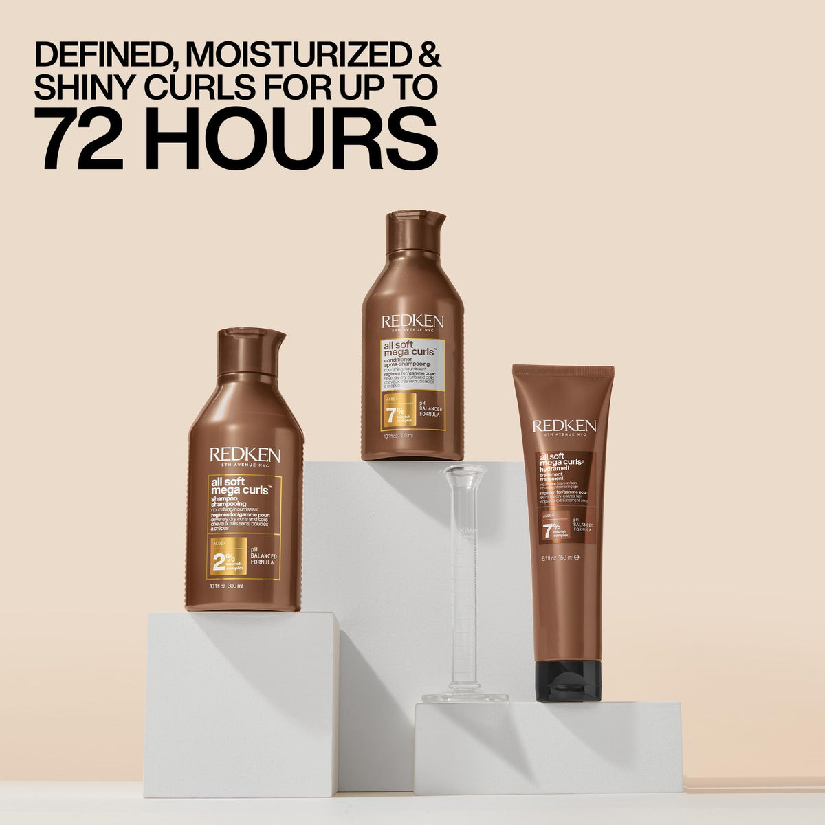 Shampooing Redken All Soft Mega Curls pour cheveux secs et bouclés, 300 mL