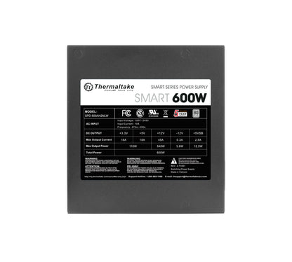 Thermaltake Smart 600W ATX 12V V2.3/EPS 12V 80 Plus Certified Active PFC Power Supply PS-SPD-0600NPCWUS-W 🍁 All In One Marketplace Canada