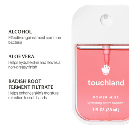 Touchland Hand Sanitizer Spray, Fruity Trio - 3 x 1 FL OZ