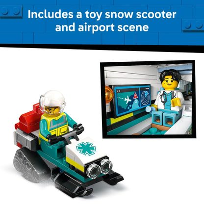 LEGO City Emergency Air Ambulance Airplane Building Toy for Kids - Pretend Play Rescue Airplane Model for Boys & Girls, Ages 6+ - Building Blocks W/Hero Minifigures - Gift Idea for Birthdays - 60465 🍁 All In One Marketplace Canada
