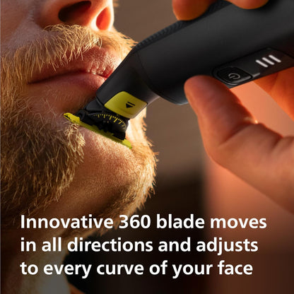 Philips OneBlade 360 Pro, Wet & Dry, Trim, Edge & Shave with the 20 lengths Precision Comb & LED display, QP6552/15