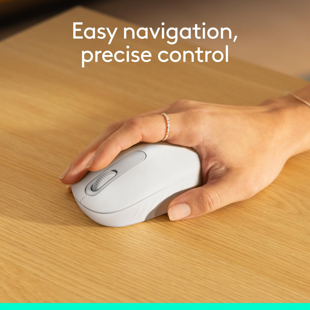 Logitech M196 Compact Ambidextrous Bluetooth Wireless Mouse - Off White