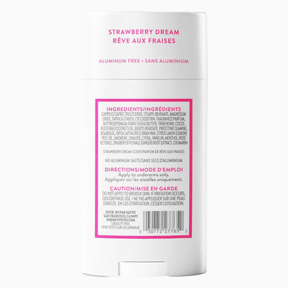 Native Aluminum-Free Deodorant, 72-Hour Protection, Strawberry Charm, 75 g