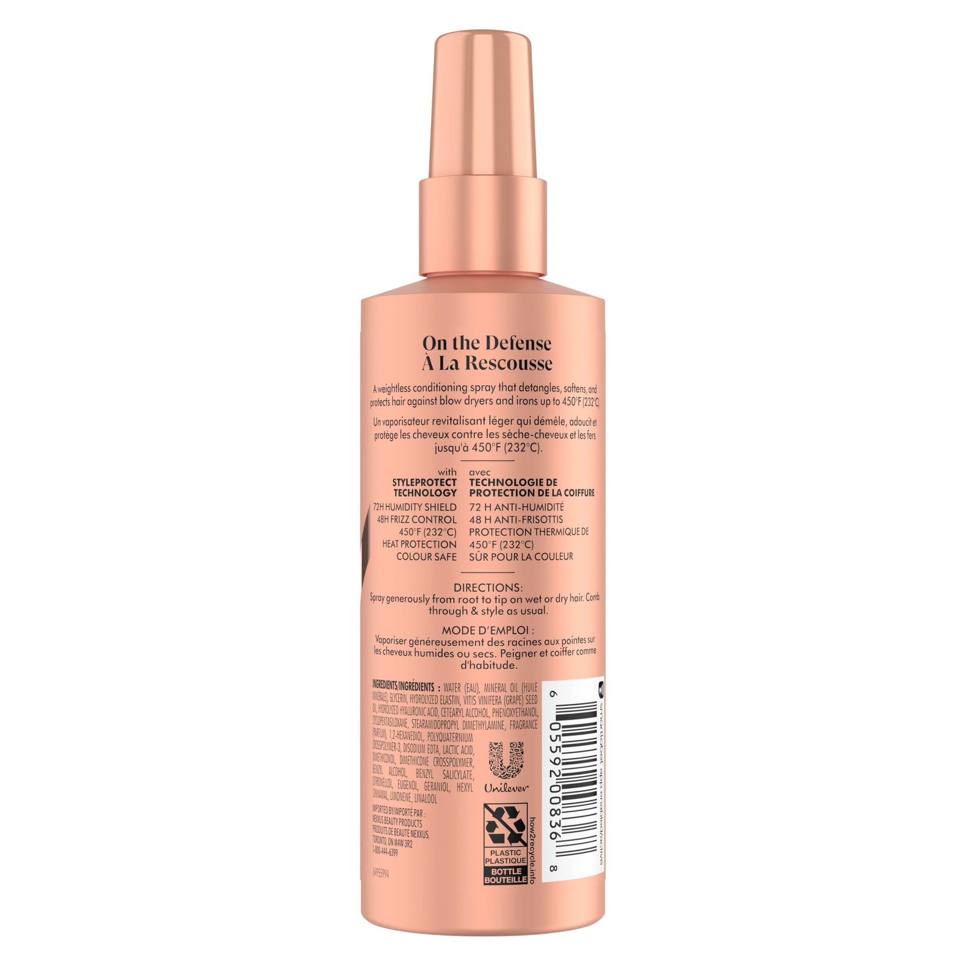 Nexxus Prep & Protect Heat Defense Spray 72H Humidity Shield, 177mL Nexxus