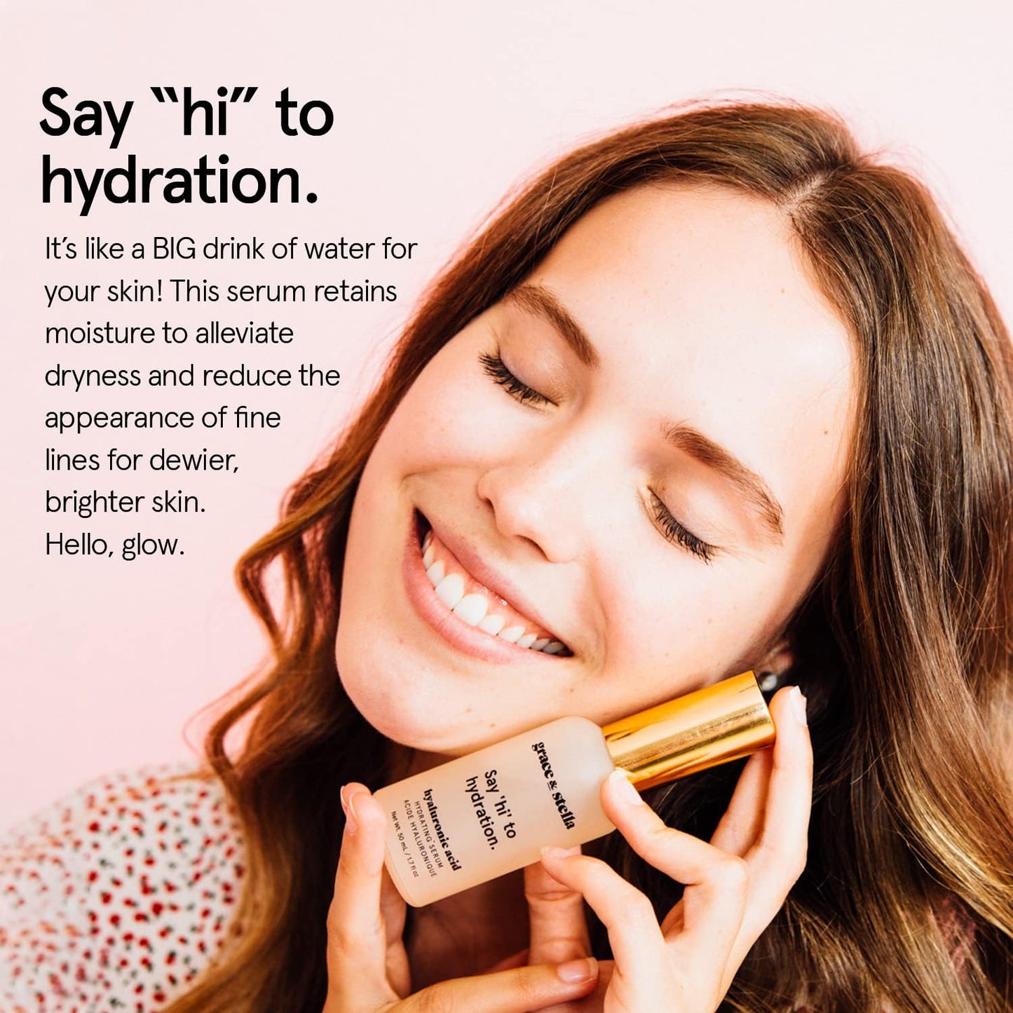 grace & stella Award Winning Hyaluronic Acid Serum for Face (50ml) Hydrating Hyaluronic Acid - Acide Hyaluronique Face - Anti Aging Serum to Hydrate, Remove Fine Lines, Wrinkles, Boost Collagen - Available at All In One Marketplace Canada