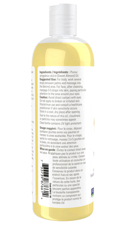 NOW Solutions Sweet Almond Oil, 473mL 🍁 All In One Marketplace Canada