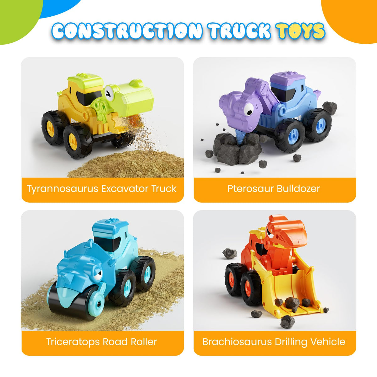 Dimoarch Press and Go Dinosaur Truck Toys for 1 2 3 Year Old Boys 🍁 All In One Marketplace Canada