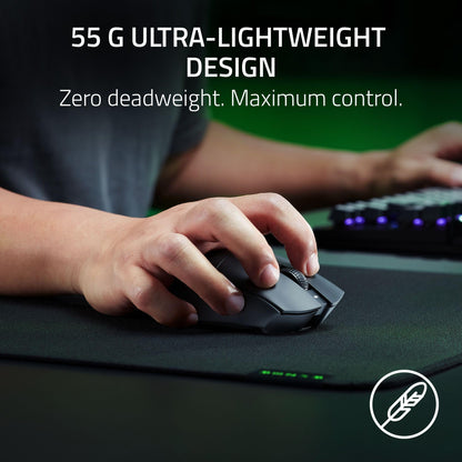 Razer DeathAdder V3 HyperSpeed Wireless Gaming Mouse: 55g Lightweight - USB C Charging - Up to 100 Hr Battery - Advanced 26K Optical Sensor - Gen 3 Optical Switches - 8 Programmable Controls - Black 🍁 All In One Marketplace Canada